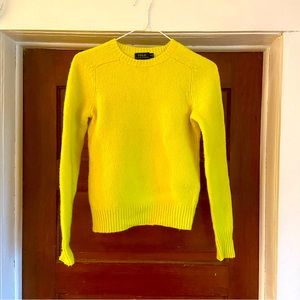 BRIGHT 🍋 yellow neon wool POLO RALPH LAUREN sweater